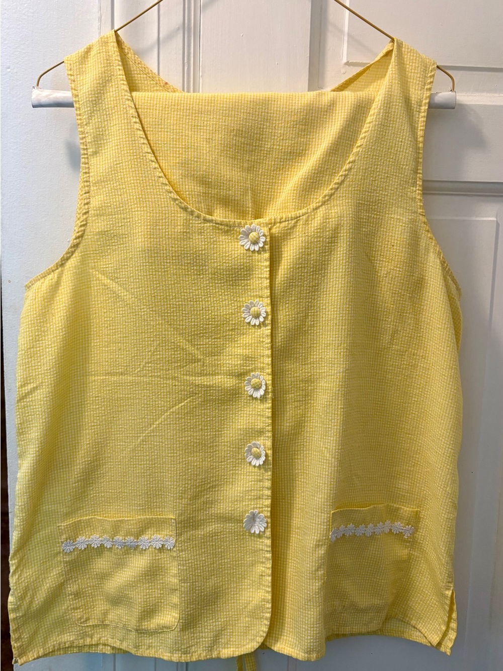 Vintage Victoria’s Secret Country Gingham Pajama Set Daisy Lace S